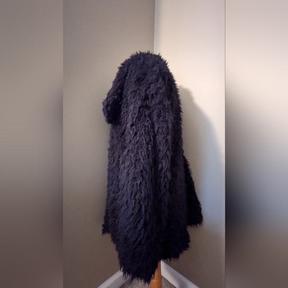 Shyanne Faux Fur Black Jacket Coat Blazer Medium M - Picture 6 of 9